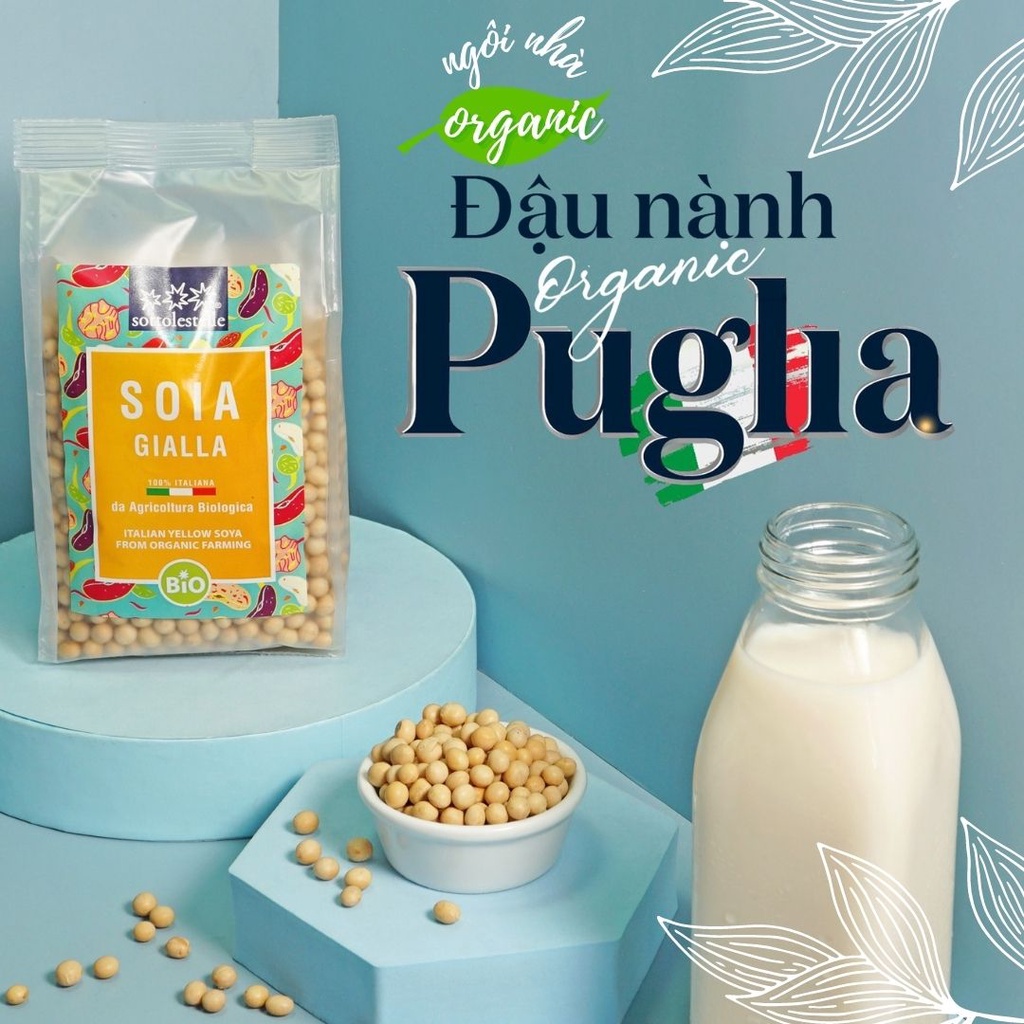Đậu nành hữu cơ Sottolestelle 400g