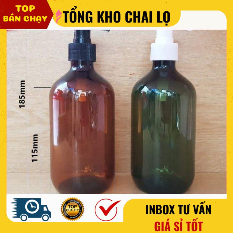 Chai Chiết Mĩ Phẩm ❤ TOP BÁN CHẠY ❤ Chai nhựa pet vòi nhấn 300ml,500ml đựng dầu gội, sữa tắm .