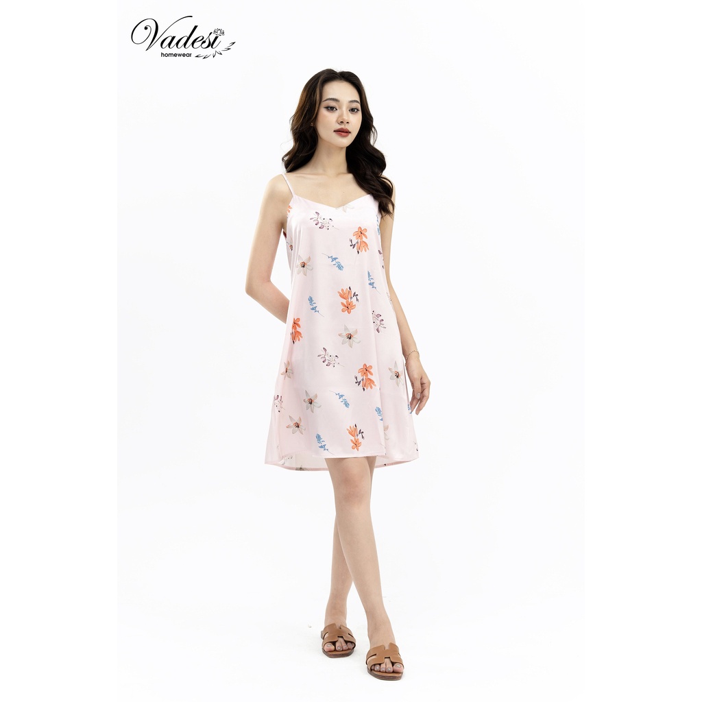 Váy Ngủ Sexy Gợi Cảm Kèm Áo Choàng VADESI Lụa Satin Cao Cấp Quyến Rũ Set Đầm Ngủ 2 Dây Mềm Mại Hiện Đại Phong Cách Nhật