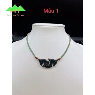 Vòng đeo cổ ngoc bich chạm khắc cá tính
