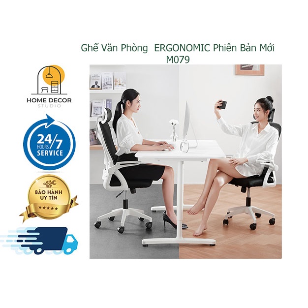 Ghế Văn Công Thái Học - Ghế Văn Phòng ,Thiết Kế Ergonomic Phiên Bản Mới Xoay 360° - M079