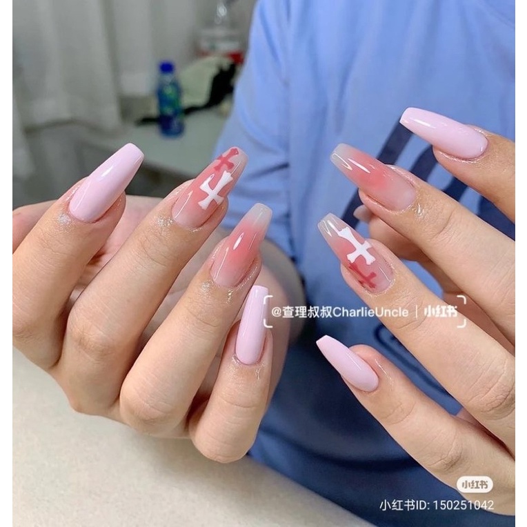 Nailbox thiết kế ( Hồng - Đỏ loang )