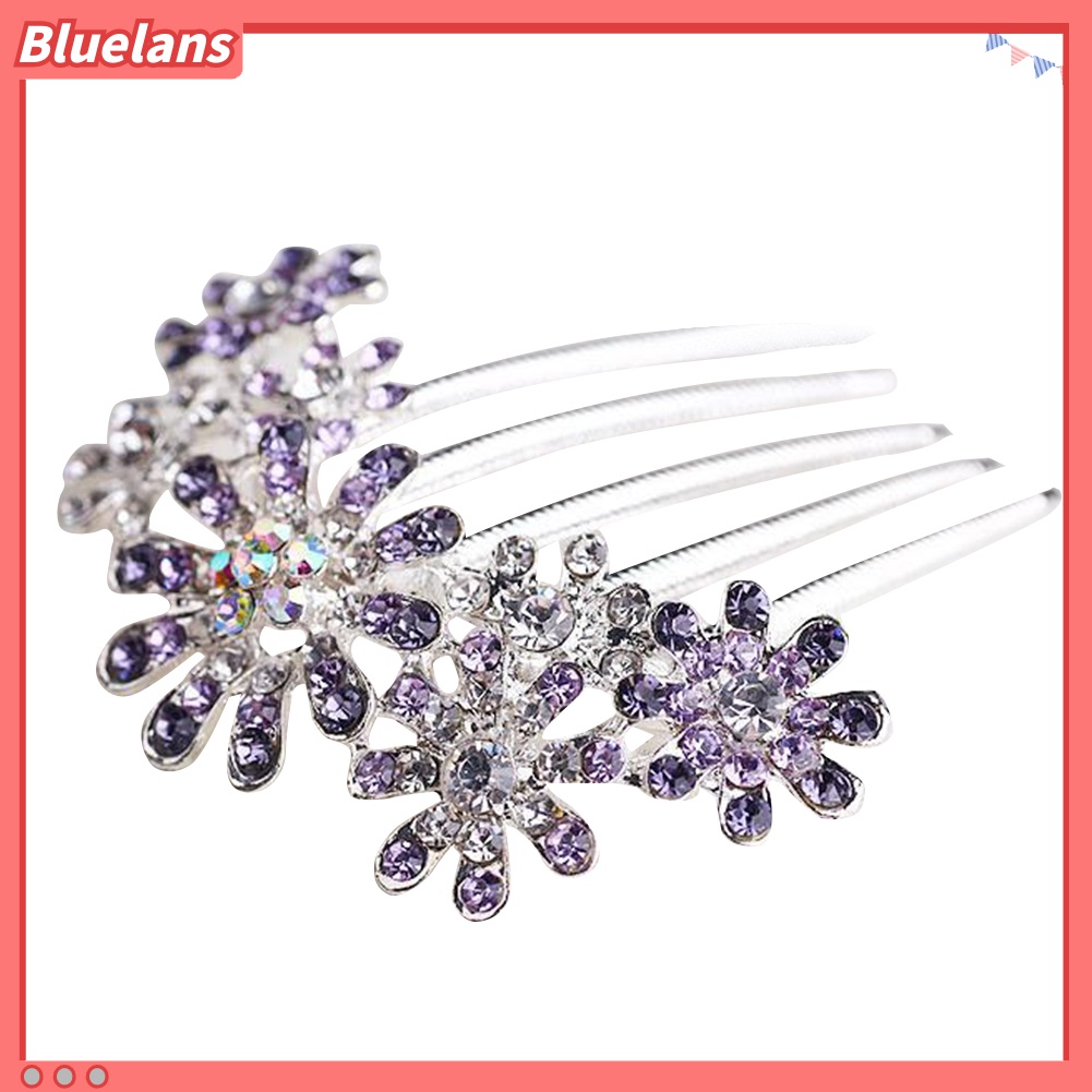 Lược Cài Tóc Hình Hoa Đính Đá Thời Trang 48h Cho Cô Dâu