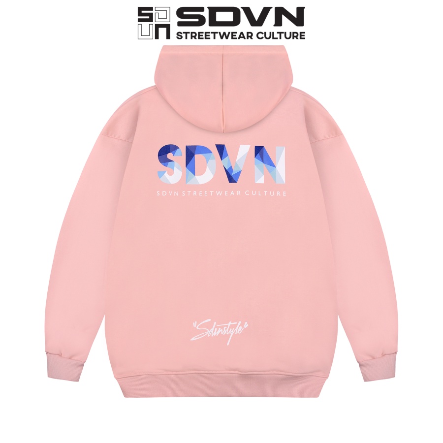 Áo Khoác Hoodie Zip Logo Unisex Nam Nữ Form Rộng Local Brand SDVN