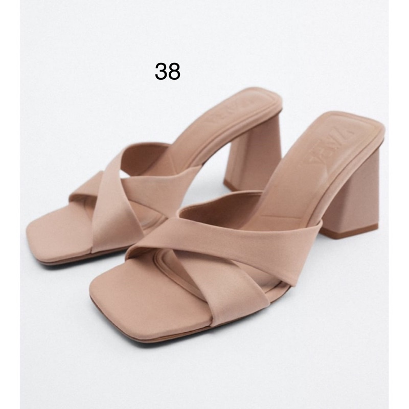 Dép cao gót đế vuông 👠 size 38