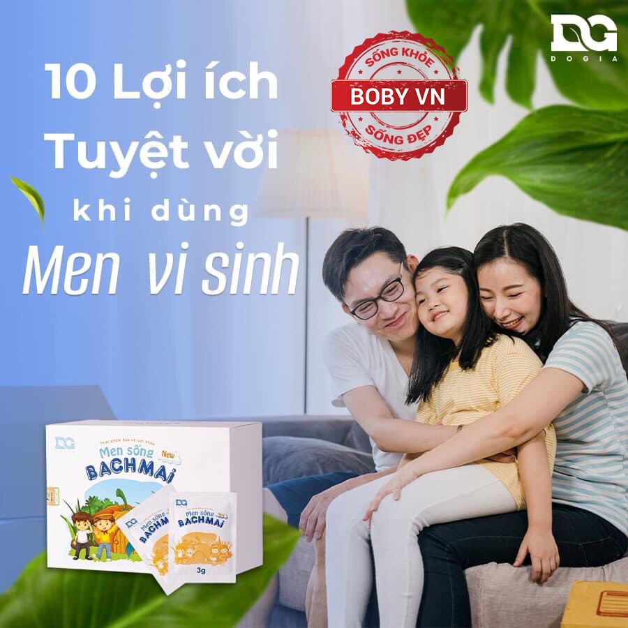 Men Sống Bạch Mai New cân bằng hệ vi khuẩn đường tiêu hoá, giảm táo bón, phân sống, đầy hơi