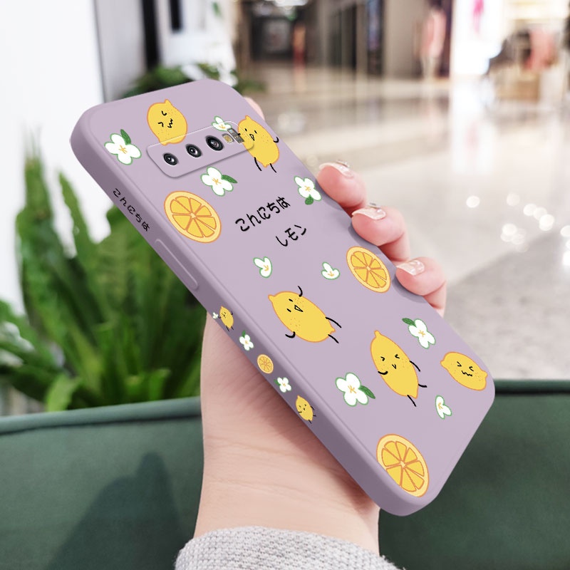 Ốp Điện Thoại Mềm Họa Tiết Hoa Chanh Sáng Tạo Cho Samsung Galaxy S10 S10E Plus S9 Plus