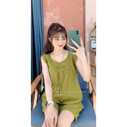 Bộ đũi/lụa nữ nhiều màu quần đùi áo cánh tiên HOA 10 GIO