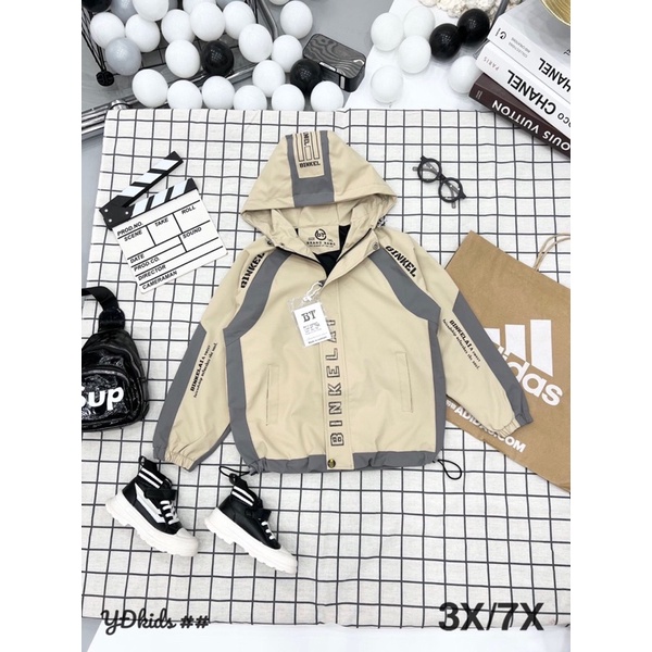 Áo khoác gió trẻ em , áo khoác gió thể thao chất liệu gió tráng xi size đại siêu đẹp cho bé trai 20-32kg