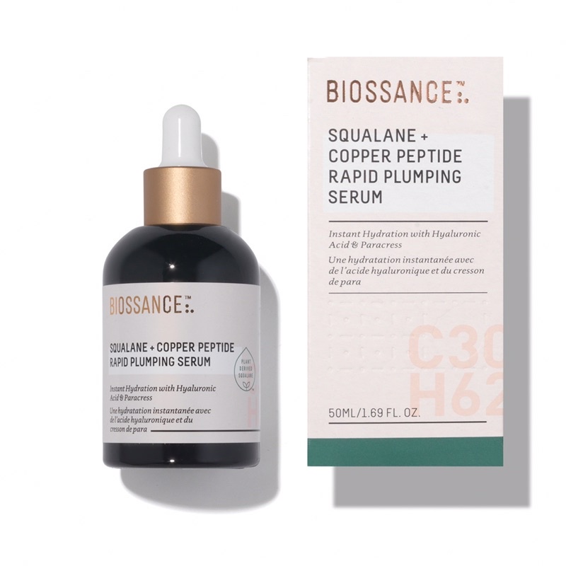 Tinh chất dưỡng da căng bóng Biossance SQUALANE + COPPER PEPTIDE RAPID PLUMPING SERUM