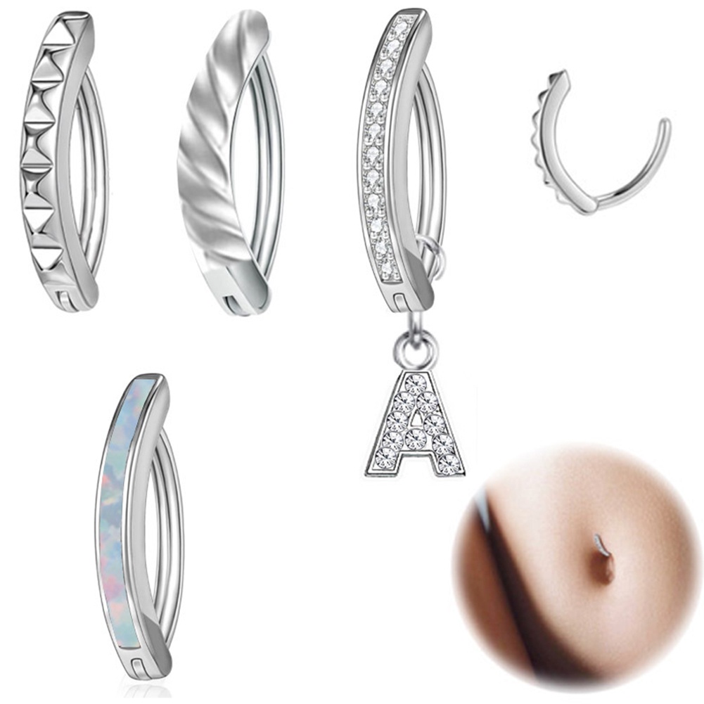 1 Khuyên Rốn Thép Không Gỉ Dạng Xoắn Thời Trang Cho Nữ