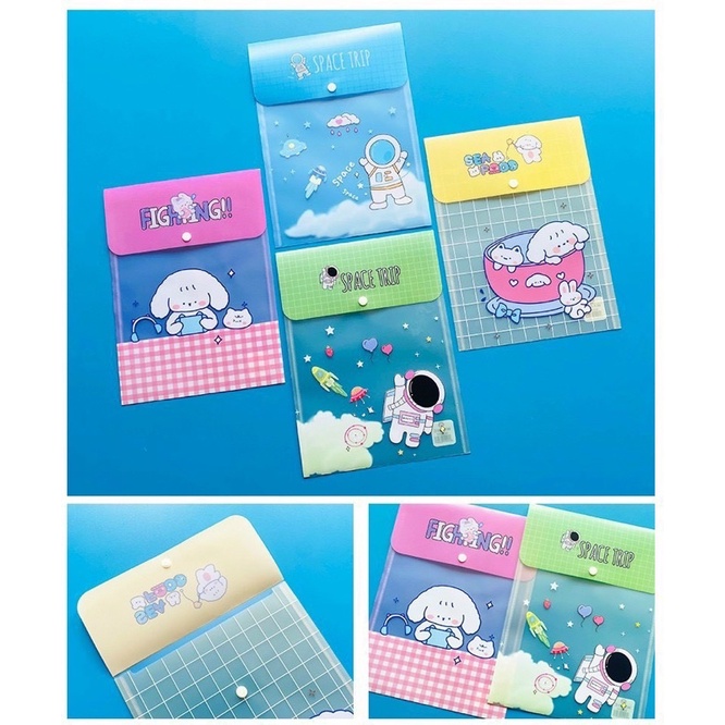 Bộ 4 cái Bìa Sơ Mi Nút dạng đứng khổ A4