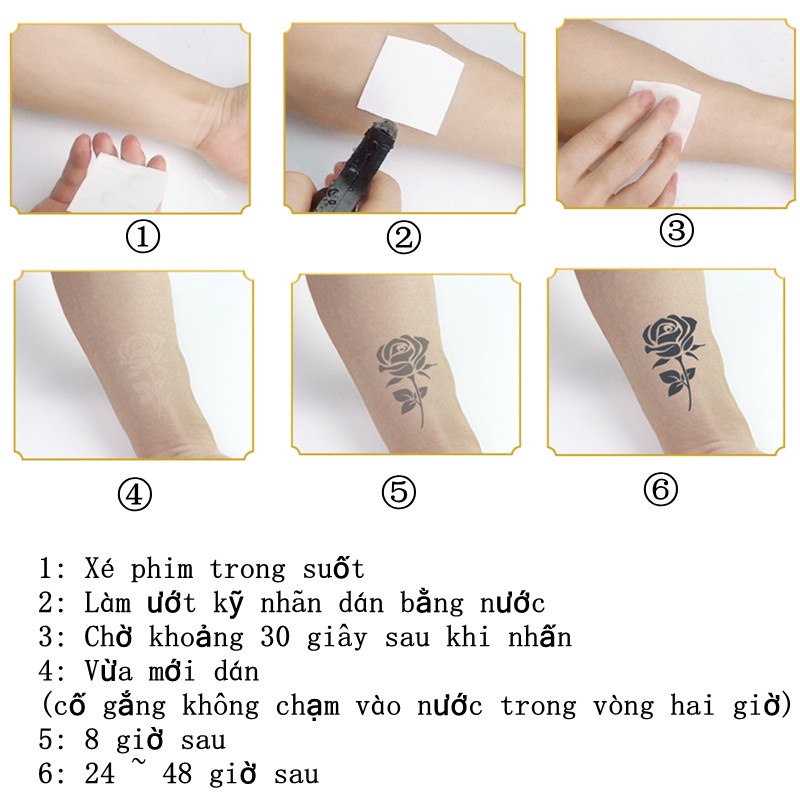 【SIYA Magic Tattoo】Hình Xăm Dán Tạm Thời 15 Ngày Chống Nước Bán Vĩnh Viễn Họa Tiết Dễ Thương hình xăm 15 ngày