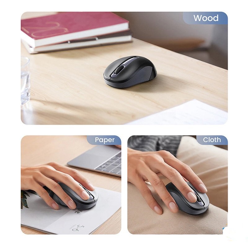 Chuột không dây 2.4G Ugreen 90371 Silent Click 2400 DPI - Hàng Chính Hãng