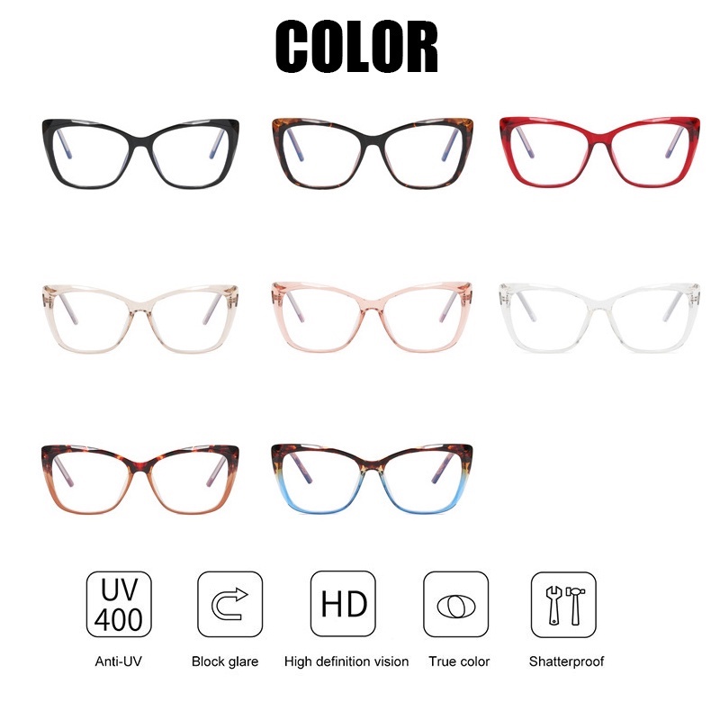 (AIMURUSI) COD Kính Gọng Hình Mèo TR90 Phong Cách Âu Mỹ Thời Trang Cho Nam Nữ