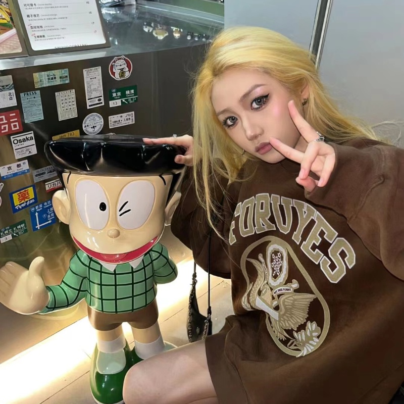 NRVP Mới Áo Thun Tay Dài Dáng Rộng In Chữ Phong Cách Hàn Quốc 2023