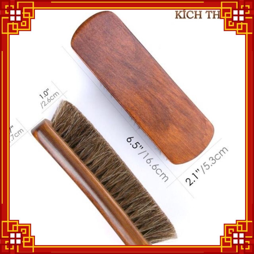 Bàn Chải Đánh Giày Lông Ngựa Cao Cấp Đánh Bóng Giày Và Vệ Sinh Đồ Da