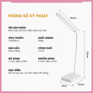 Đèn học chống cận, đèn học để bàn D3