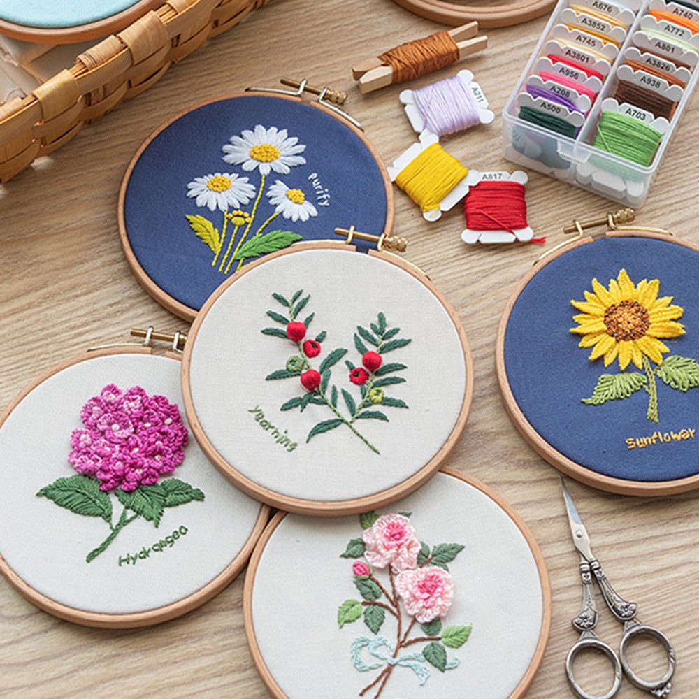 Bộ Kit Set tập thêu thủ công DIY cho người mới bắt đầu