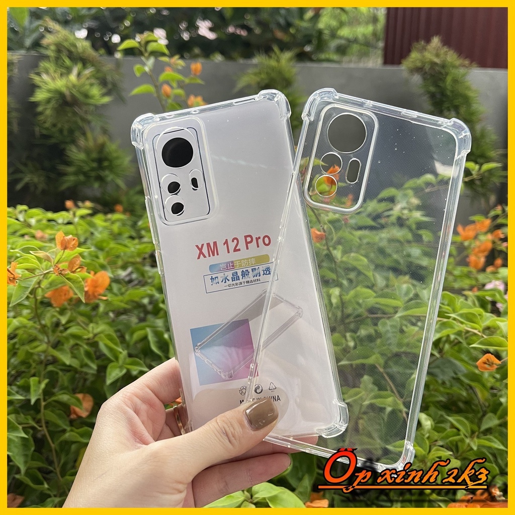 Ốp Lưng Chống va đập Xiaomi Mi 12pro/Mi 12s pro trong suốt có gờ 4 góc bảo vệ ẢNH THẬT