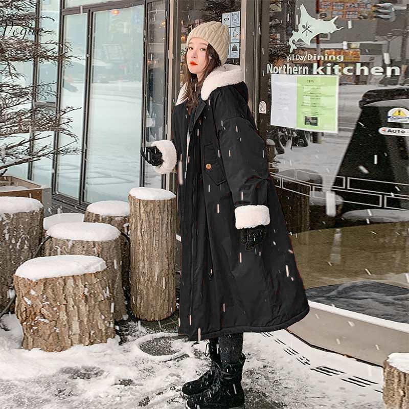 Bông rộng tay dài len áo khoác phong cách hàn quốc mùa đông mới 2023