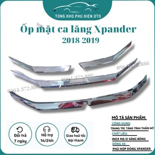 Ốp Mặt Ca Lăng độ, calang xe Xpander 2018- 2019 mạ crom cao cấp