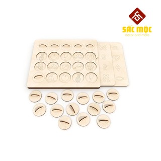 Trò chơi tìm cặp hình giống nhau #50 - memory games bằng gỗ bộ 3 chủ đề, giúp trẻ rèn luyện trí nhớ