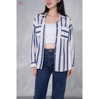 Sơ Mi kẻ dọc một túi bên