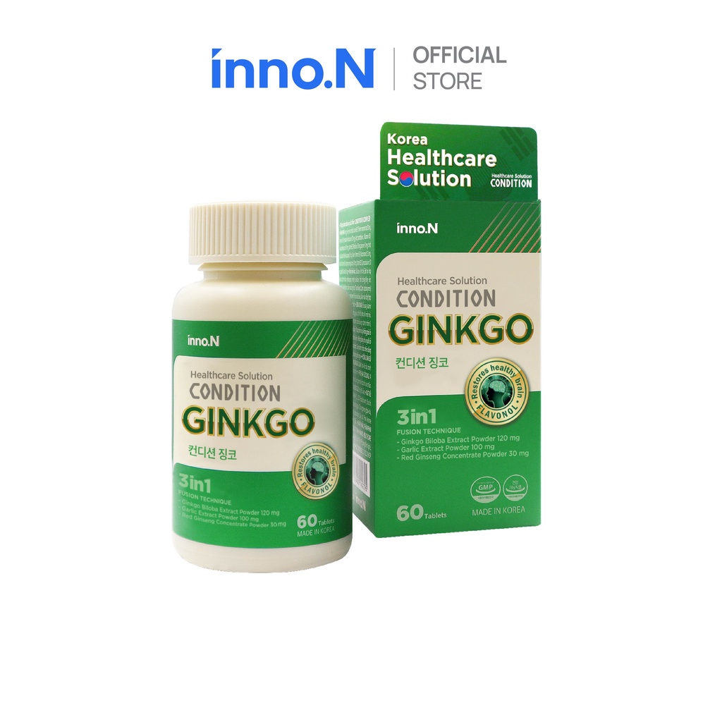 Viên uống CONDITION GINKO – Hộp 60 viên - Hỗ trợ tăng tuần hoàn và lưu thông máu, hỗ trợ cải thiện trí nhớ.