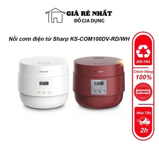 Nồi cơm điện tử sharp ks-com100dv-rd/wh