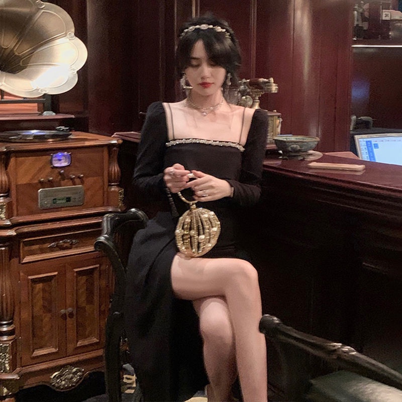 Đầm Ôm Eo Phong Cách Retro Pháp Hàng Mới 2022 Dành Cho Bạn Nữ