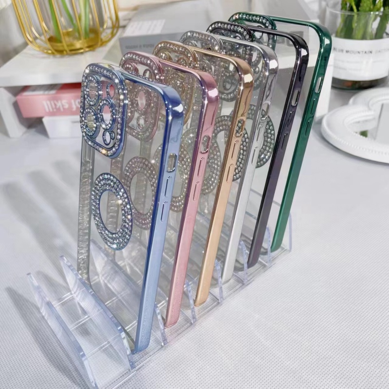 Ốp Điện Thoại Đính Kim Cương Giả Chống Rơi Chống Sốc Cho iPhone 14 13 12 11 Pro Max