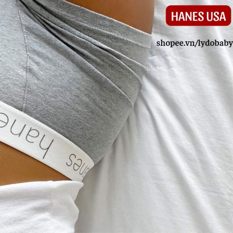 Quần lót nữ boxer HANES USA chất cotton mềm nhẹ thoáng mát hàng xuất dư (1 cái giao màu ngẫu nhiên) có bigsize 90kg