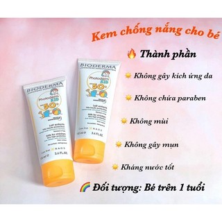 Kem chống nắng Bioderma cho bé 100ml