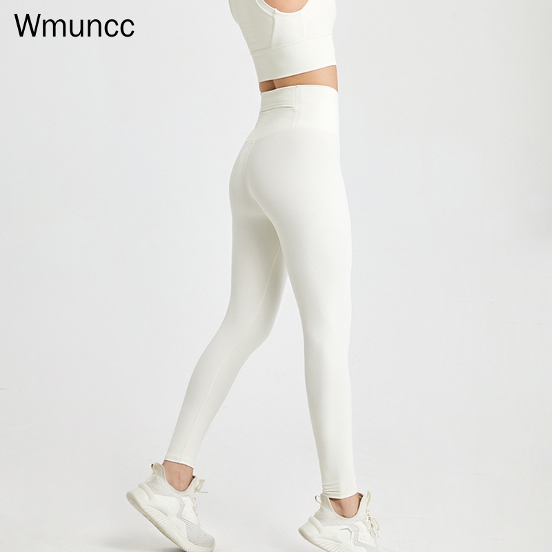 Wmuncc Quần Legging Thể Thao Lưng Cao Phối Túi Thời Trang Năng Động