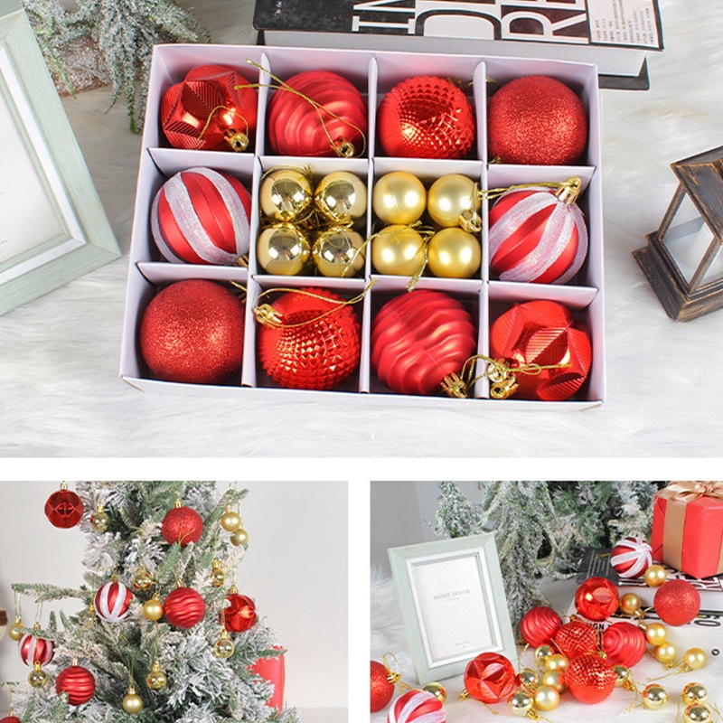 Set 26 Quả Châu Treo Trang Trí Cây Thông Giáng Sinh Lấp Lánh