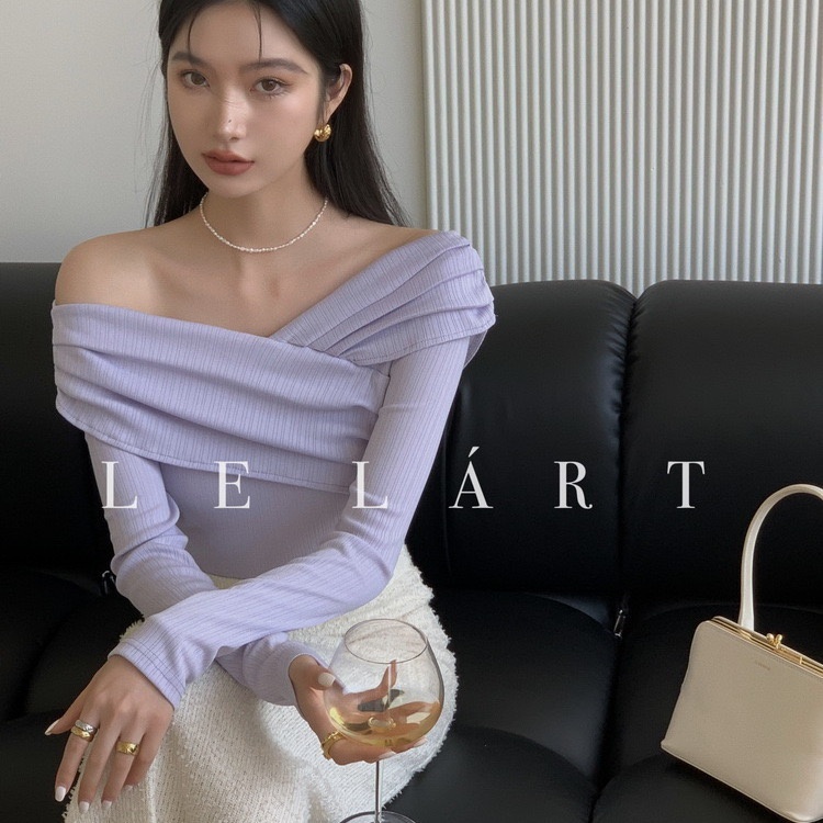 (NEW ARRIVAL) Áo trễ vai phong cách retro thiết kế mới - Elisa Store