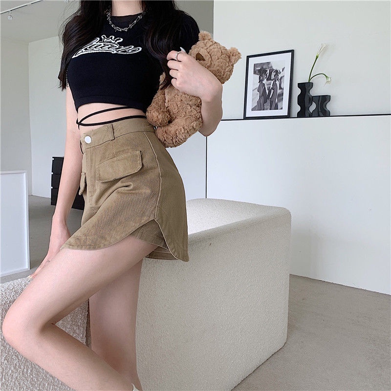 Chân Váy Denim Chữ A Lưng Cao Thời Trang Dành Cho Nữ