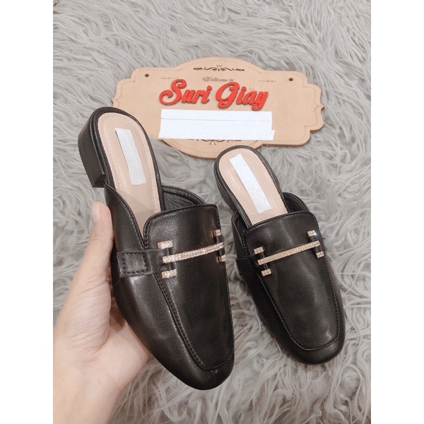 [Giá hủy diệt] Mã S111 Sục nữ khuy đá ngang chất da mềm êm chân