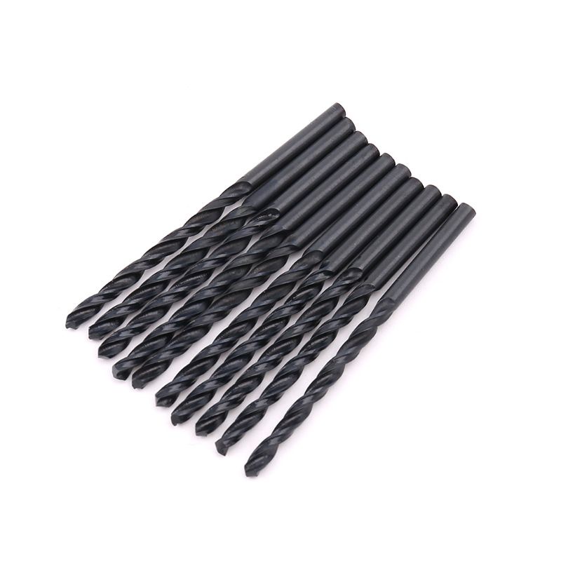 Bộ Mũi Khoan Xoắn Bằng Thép Carbon Màu Đen 3mm DIY