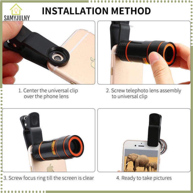 Ống Kính Máy Ảnh 12x 8x Cho Điện Thoại