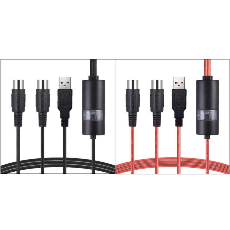 Sugar MIDI sang cáp USB Bộ chuyển đổi MIDI USB với đèn báo FTP Proceing Chip cho nhạc cụ MIDI