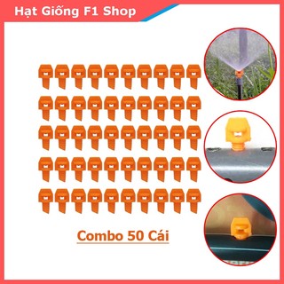 Combo 50 cái béc bọ tưới cây màu cam họng phun 1.6 ly