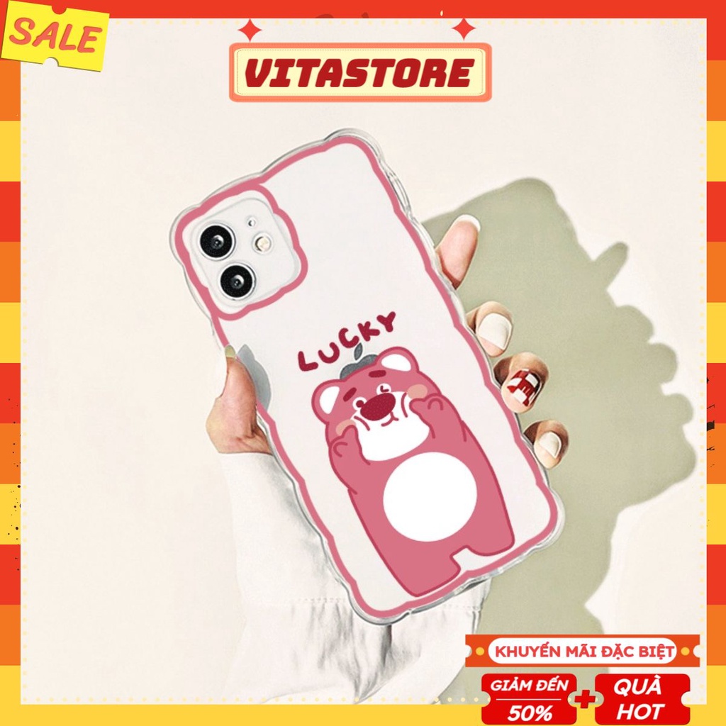 Ốp lưng iphone 14 series ♥️ FREESHIP ♥️ Ốp lưng Lucky Bear trong bảo vệ camera cho các dòng Iphone (iphone 14 series)
