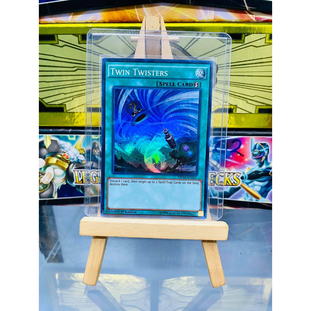 Lá bài thẻ bài Yugioh Twin Twisters - Super Ultra Gold Rare - Tặng bọc bài nhựa bảo quản