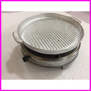 Combo bếp cồn inox 304 kèm chảo nướng gang tiện dụng