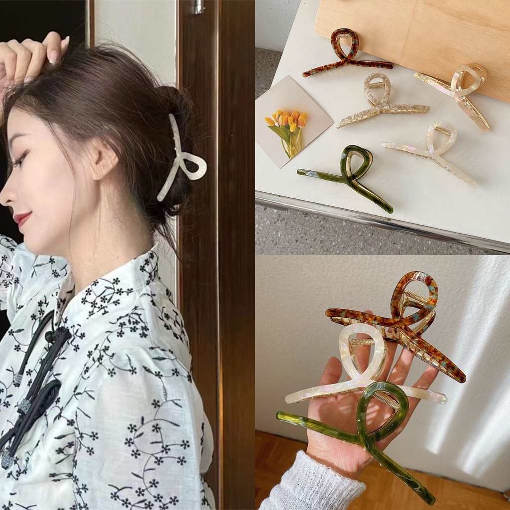 Kẹp Tóc Bằng Kim Loại Kích Thước 13cm Plus Phong Cách Hàn Quốc Cho Nữ