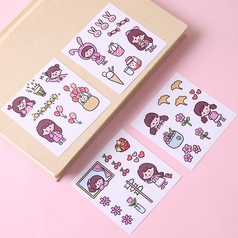 Set 25 Tấm Sticker Tập Nhiều Hình Dán Ngộ Nghĩnh Trang Trí