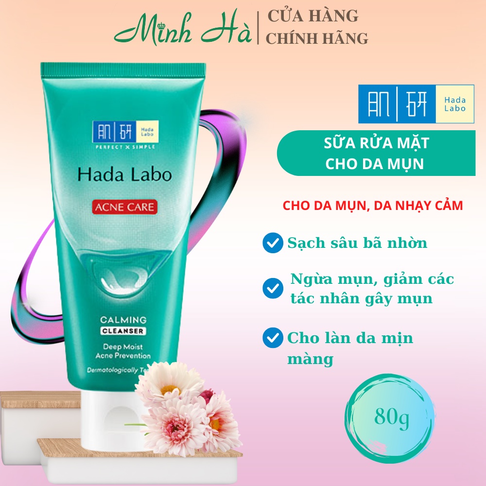 Sữa rửa mặt Hada Labo acne care 80g dành cho da mụn, da nhạy cảm