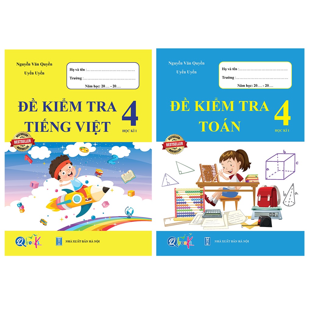 Sách - Combo Đề Kiểm Tra Toán Và Tiếng Việt Lớp 4 Học Kì 1 (Bộ 2 Cuốn)